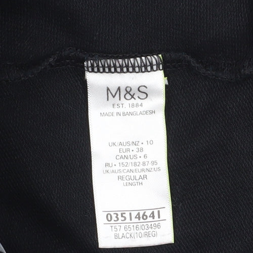 Marks and Spencer Women's Black Jogger Trousers Size 10