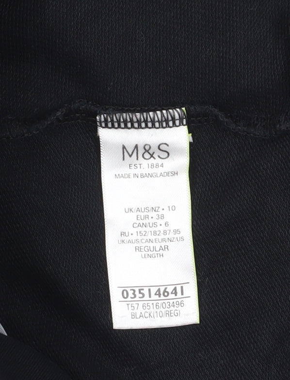 Marks and Spencer Women's Black Jogger Trousers Size 10