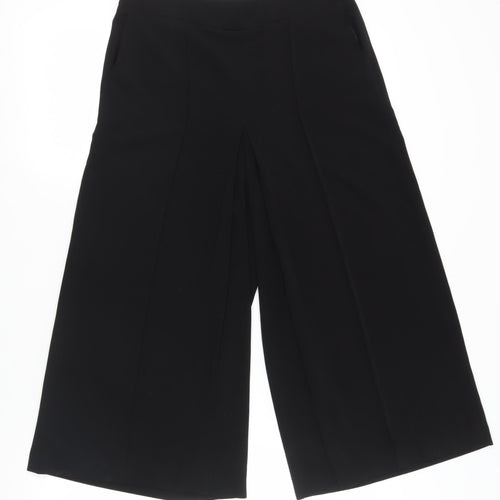 Zara Basic Women's Black Cropped Trousers M