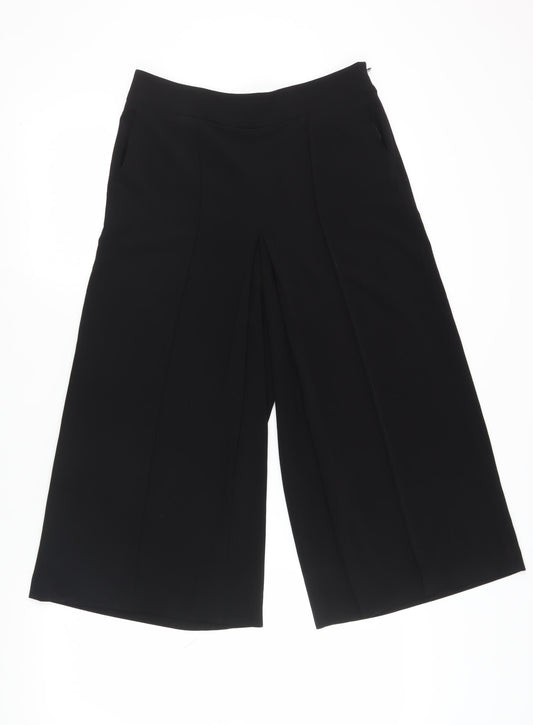 Zara Basic Women's Black Cropped Trousers M