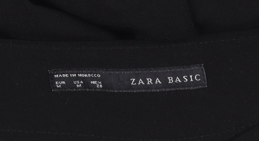 Zara Basic Women's Black Cropped Trousers M