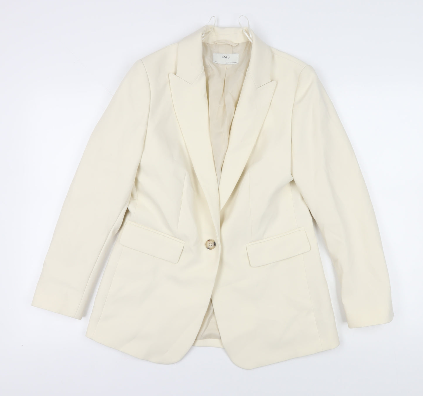 Marks and Spencer Women Ivory Blazer Size 10