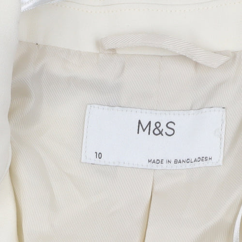 Marks and Spencer Women Ivory Blazer Size 10