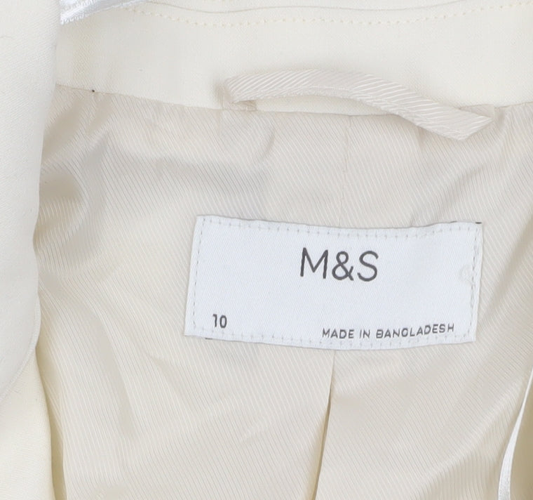 Marks and Spencer Women Ivory Blazer Size 10