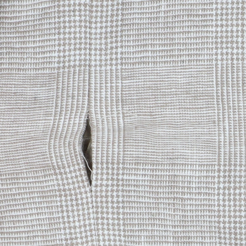 Marks and Spencer Men's Beige Check Blazer, 44L