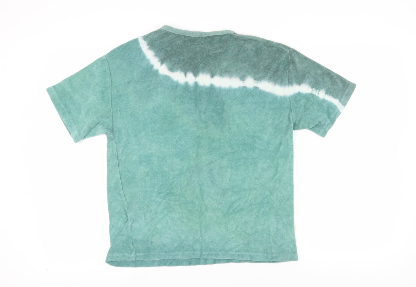 Zara Girls Green Tie-Dye T-Shirt 13-14 Years Crew Neck