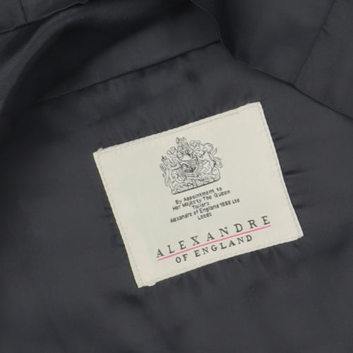 Alexandre of England Men's Navy Check Suit Waistcoat 38R