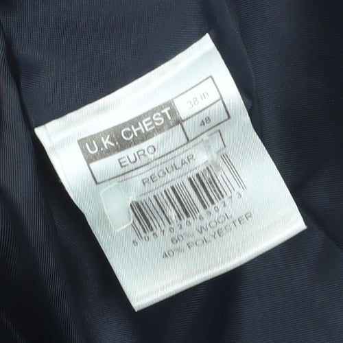 Alexandre of England Men's Navy Check Suit Waistcoat 38R