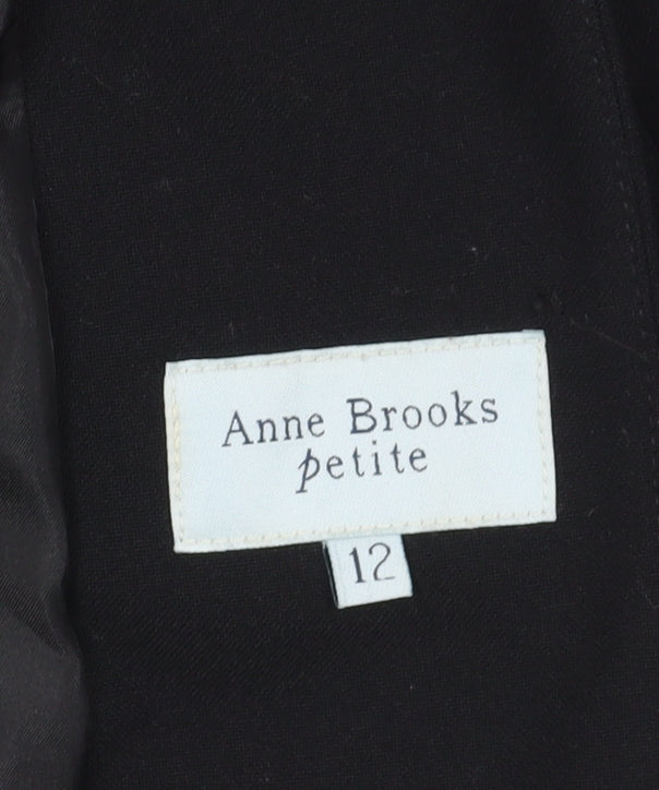 Anne Brooks Women's Black Suit Jacket, Size 12, Petite