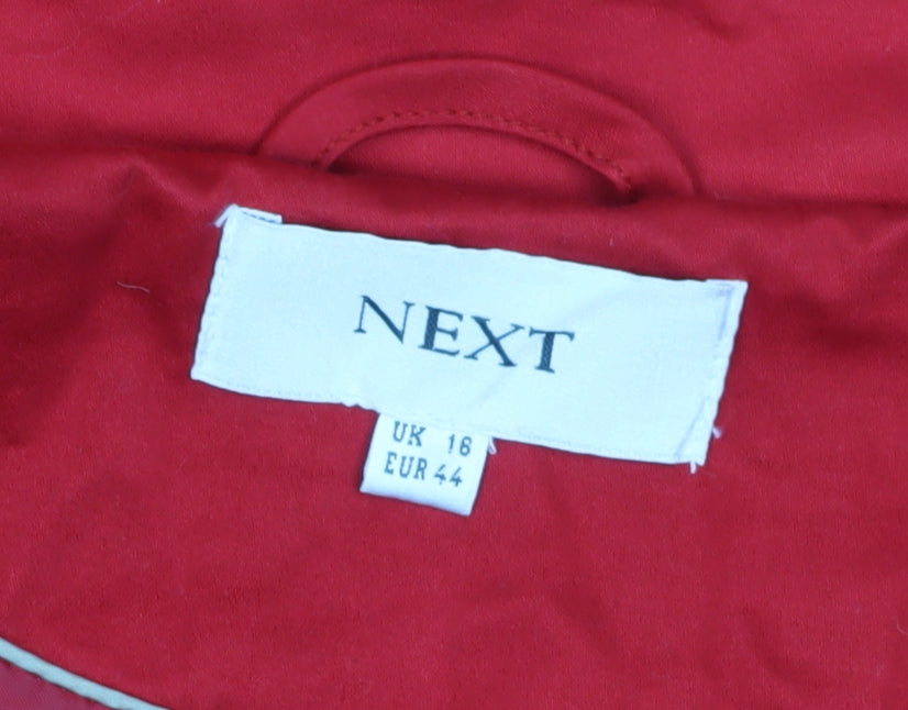 NEXT Women’s Red Trench Coat UK 16