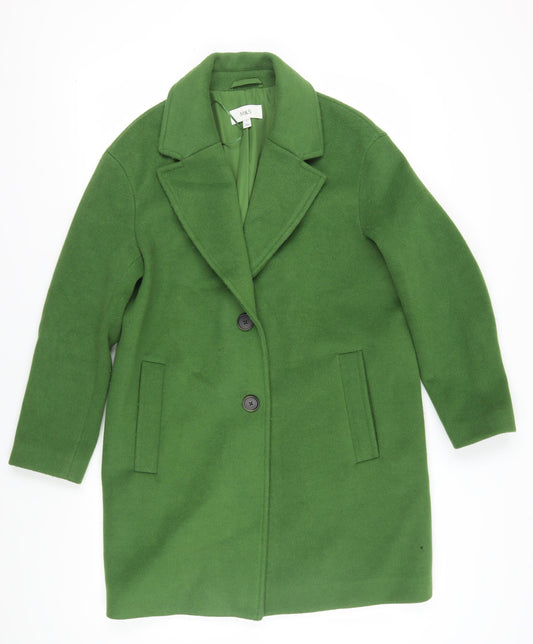 Marks and Spencer Women's Green Wool Overcoat