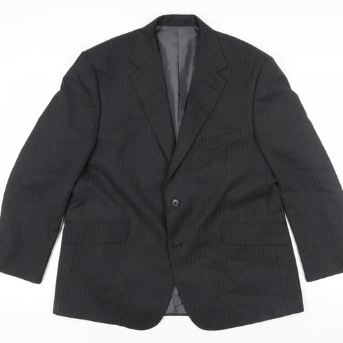 Marks and Spencer Grey Striped Suit Jacket Size 44S