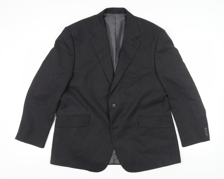 Marks and Spencer Grey Striped Suit Jacket Size 44S