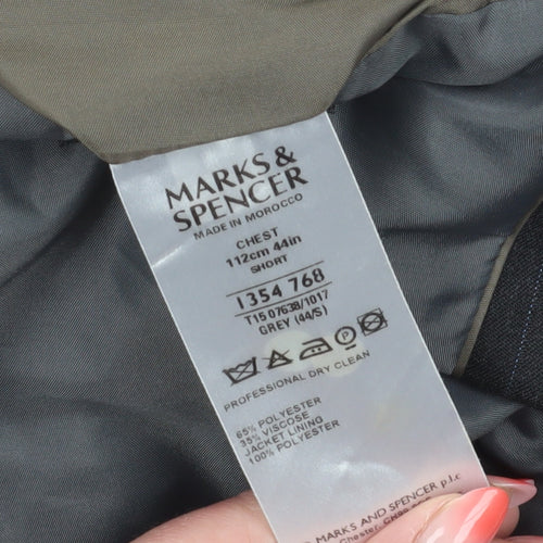 Marks and Spencer Grey Striped Suit Jacket Size 44S