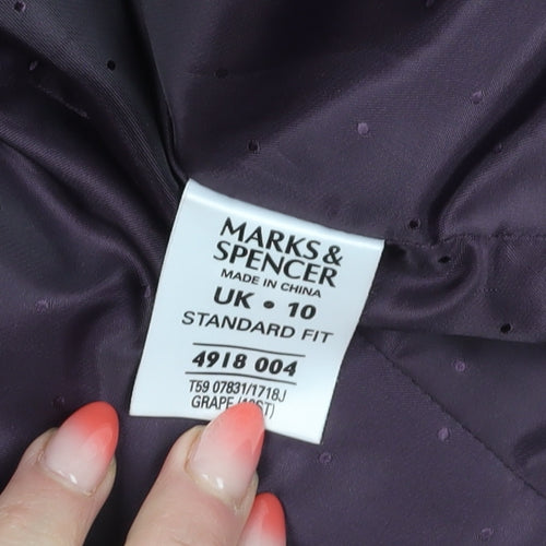 Marks and Spencer Women's Purple Blazer Size 10