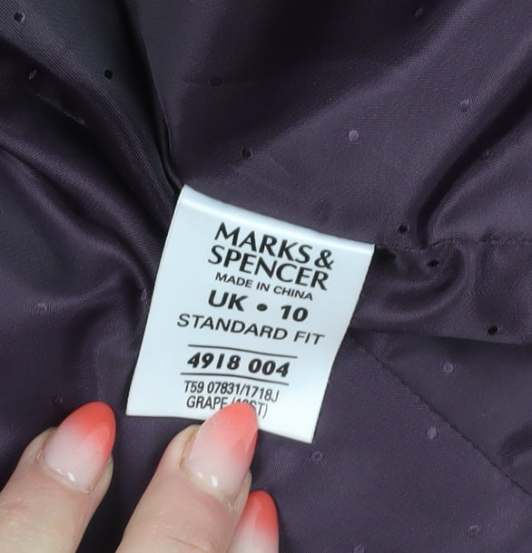 Marks and Spencer Women's Purple Blazer Size 10