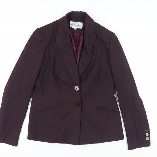 J Taylor Women's Purple Pinstripe Suit Jacket Size 12