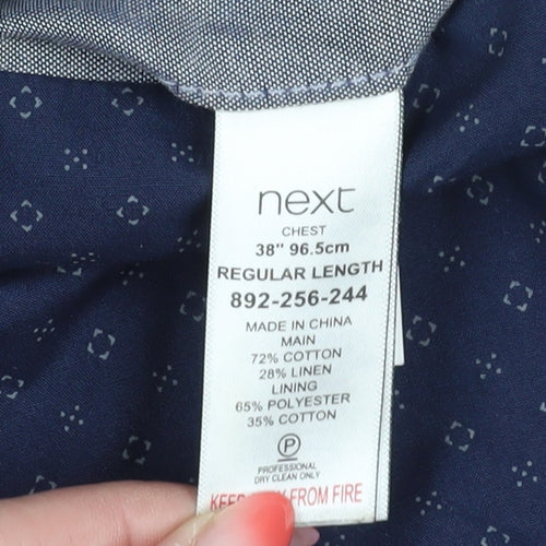 Next Men's Black Blazer Size 38R - Stylish & Elegant