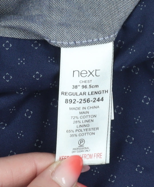 Next Men's Black Blazer Size 38R - Stylish & Elegant