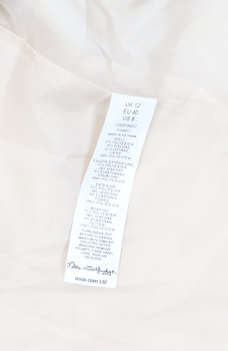 Miss Selfridge Women’s Beige Blazer Size 12