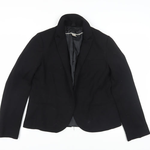 Laura Clement Women's Black Blazer Size 4 Business
