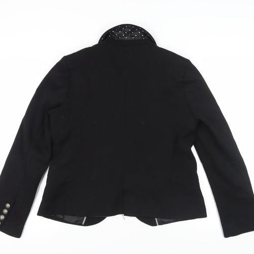 Laura Clement Women's Black Blazer Size 4 Business