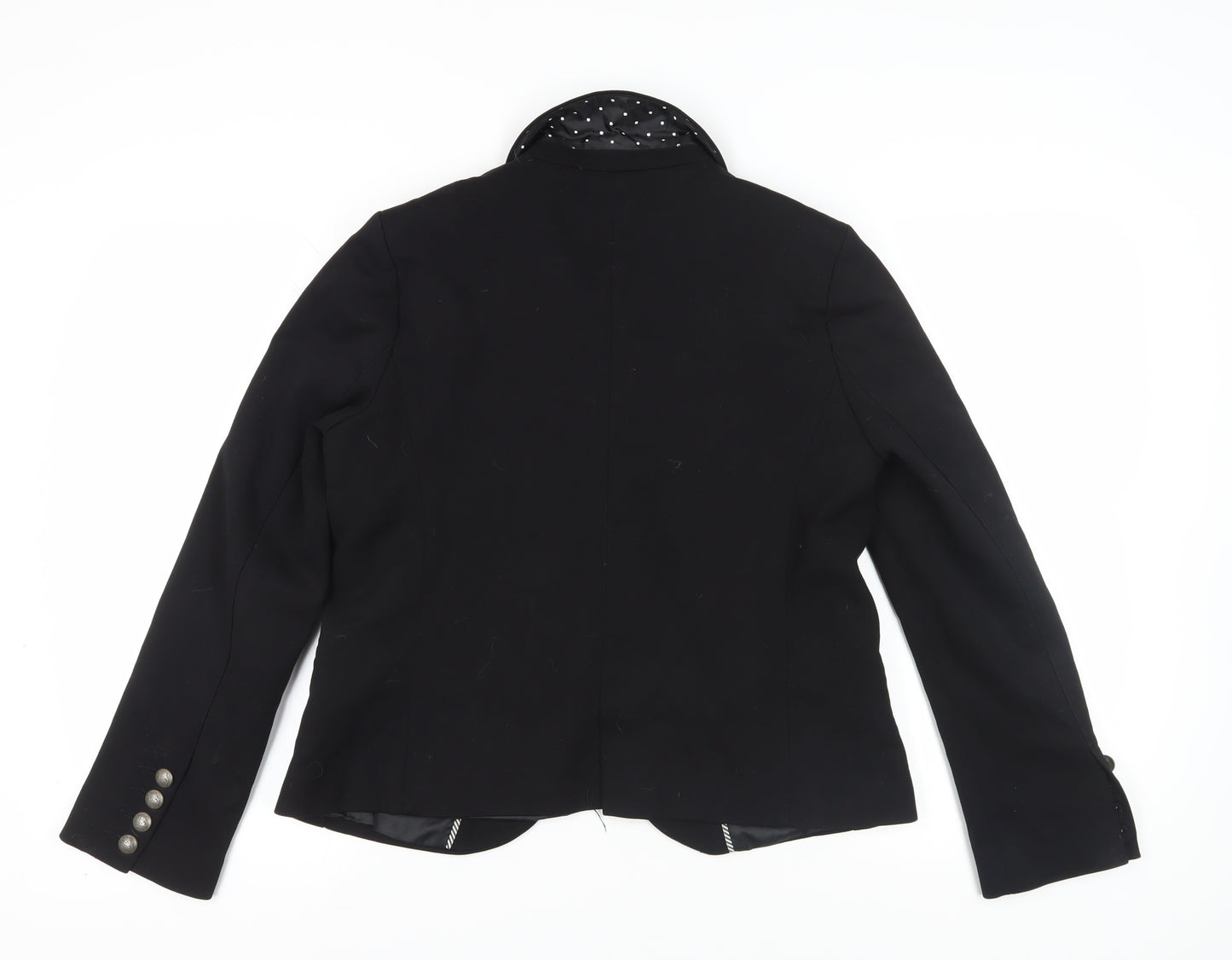 Laura Clement Women's Black Blazer Size 4 Business