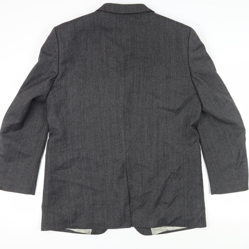 Hugo James Men's Grey Blazer, Size 42, Regular Fit