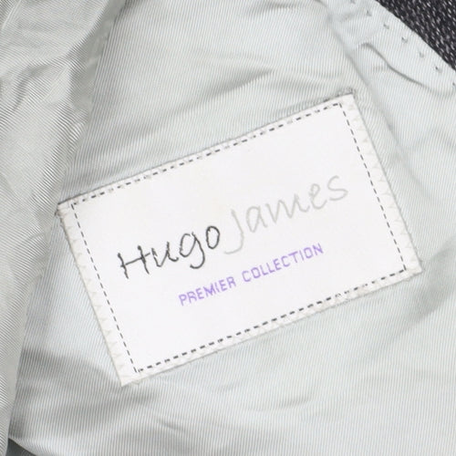 Hugo James Men's Grey Blazer, Size 42, Regular Fit
