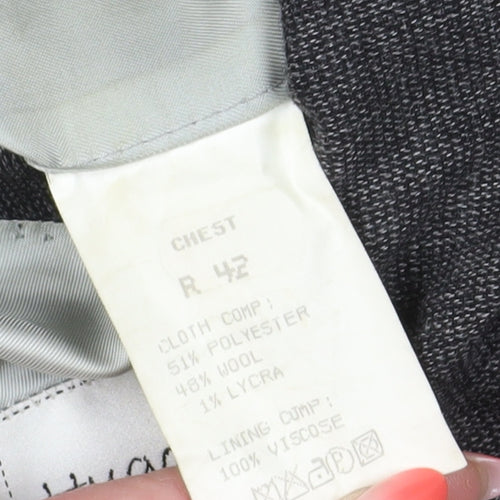Hugo James Men's Grey Blazer, Size 42, Regular Fit