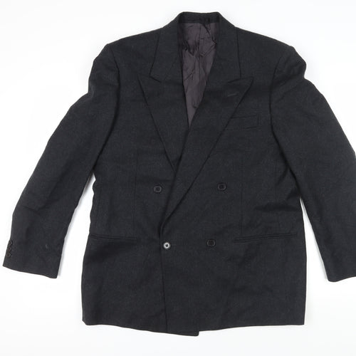 BHS Men's Black Wool Blazer 42 Regular Classic