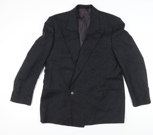 BHS Men's Black Wool Blazer 42 Regular Classic