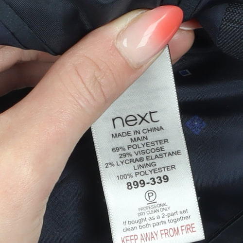 Next Men’s Blue Plaid Blazer - Size 40R, Formal Style