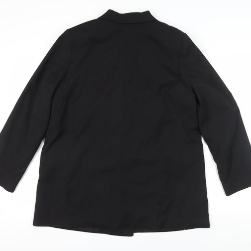 H&M Women's Black Suit Jacket, Size 12, Double-Breasted