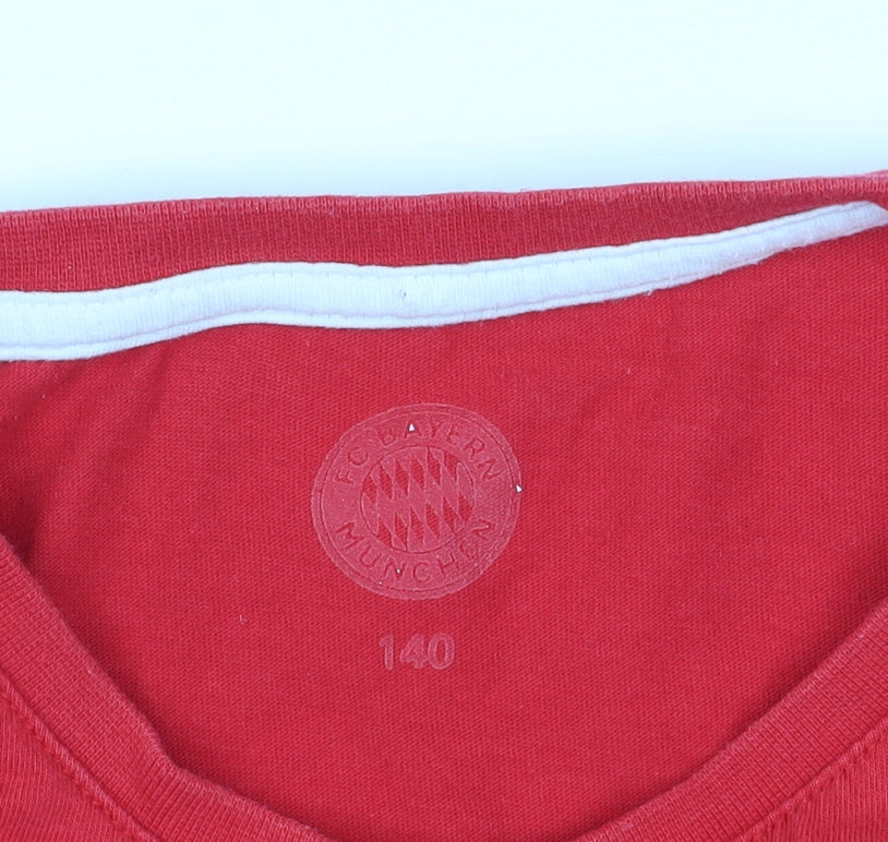 FC Bayern München Red Boys T-Shirt, 8-9 Years, Casual Style