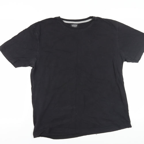 Urban Spirit Black Crew Neck T-Shirt, Men's, L, Regular Fit