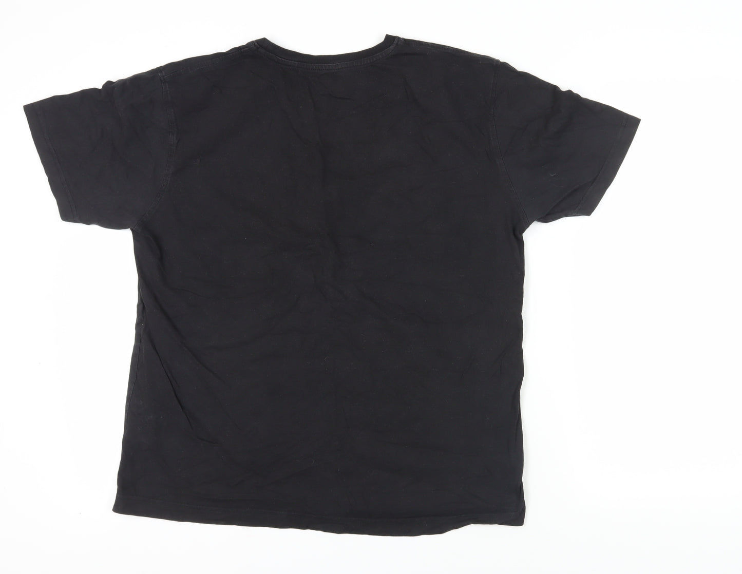 Urban Spirit Black Crew Neck T-Shirt, Men's, L, Regular Fit