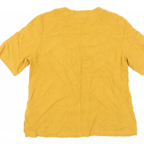 Seasalt Cornwall Women's Yellow Button-Up Top Size 12