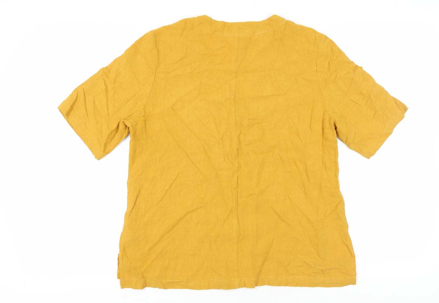 Seasalt Cornwall Women's Yellow Button-Up Top Size 12