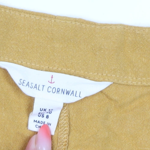 Seasalt Cornwall Women's Yellow Button-Up Top Size 12