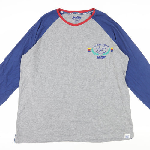Raleigh by FatFace Men’s 3XL Grey and Blue T-Shirt