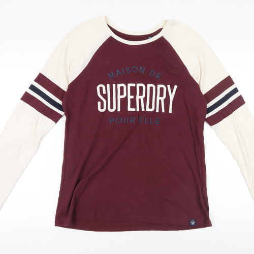 Superdry Women's Multicoloured T-Shirt UK 14