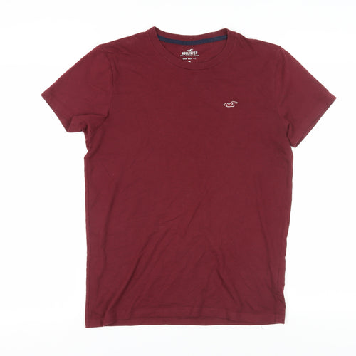 Hollister Men’s Red Crew Neck T-Shirt S