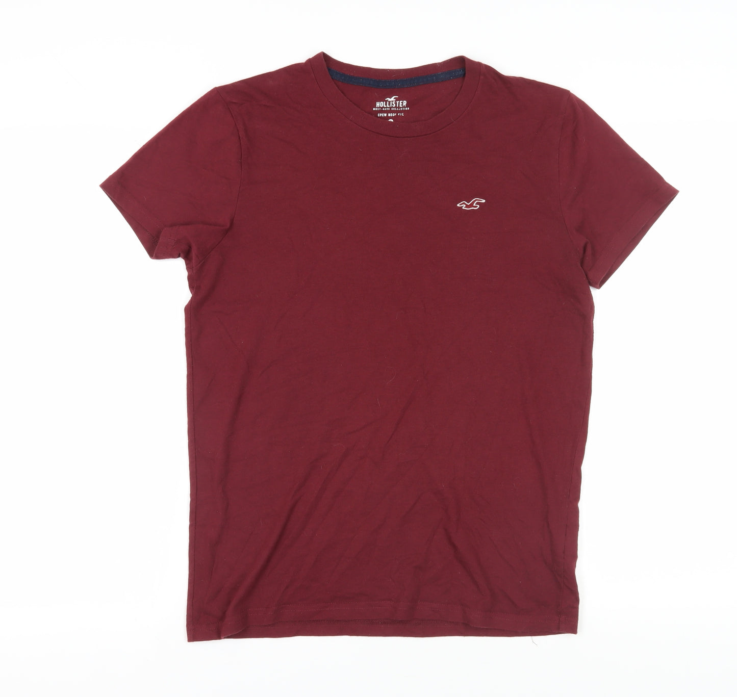 Hollister Men’s Red Crew Neck T-Shirt S