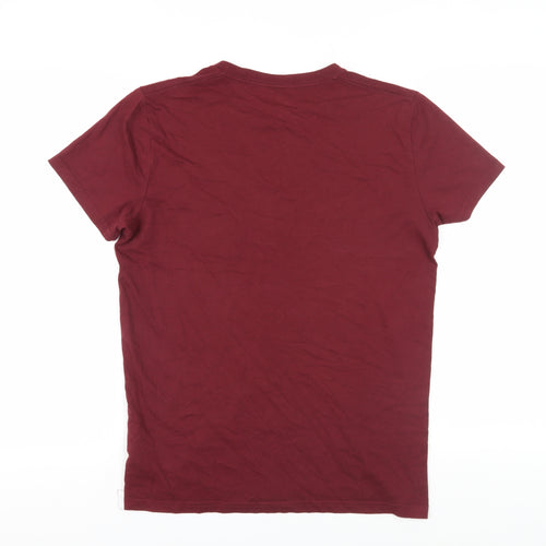 Hollister Men’s Red Crew Neck T-Shirt S