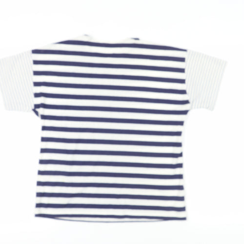 Marks and Spencer Blue Striped Women's T-Shirt M