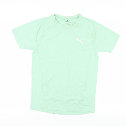 Puma Unisex Green Crew Neck T-Shirt, Size S