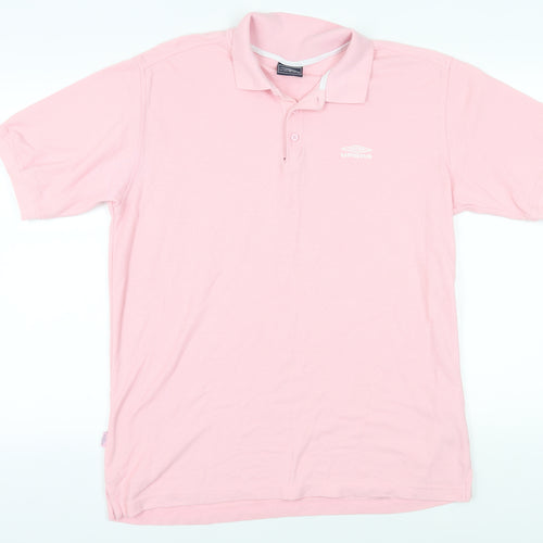 Umbro Men's Pink Polo Shirt, XL, Casual Summer Wear