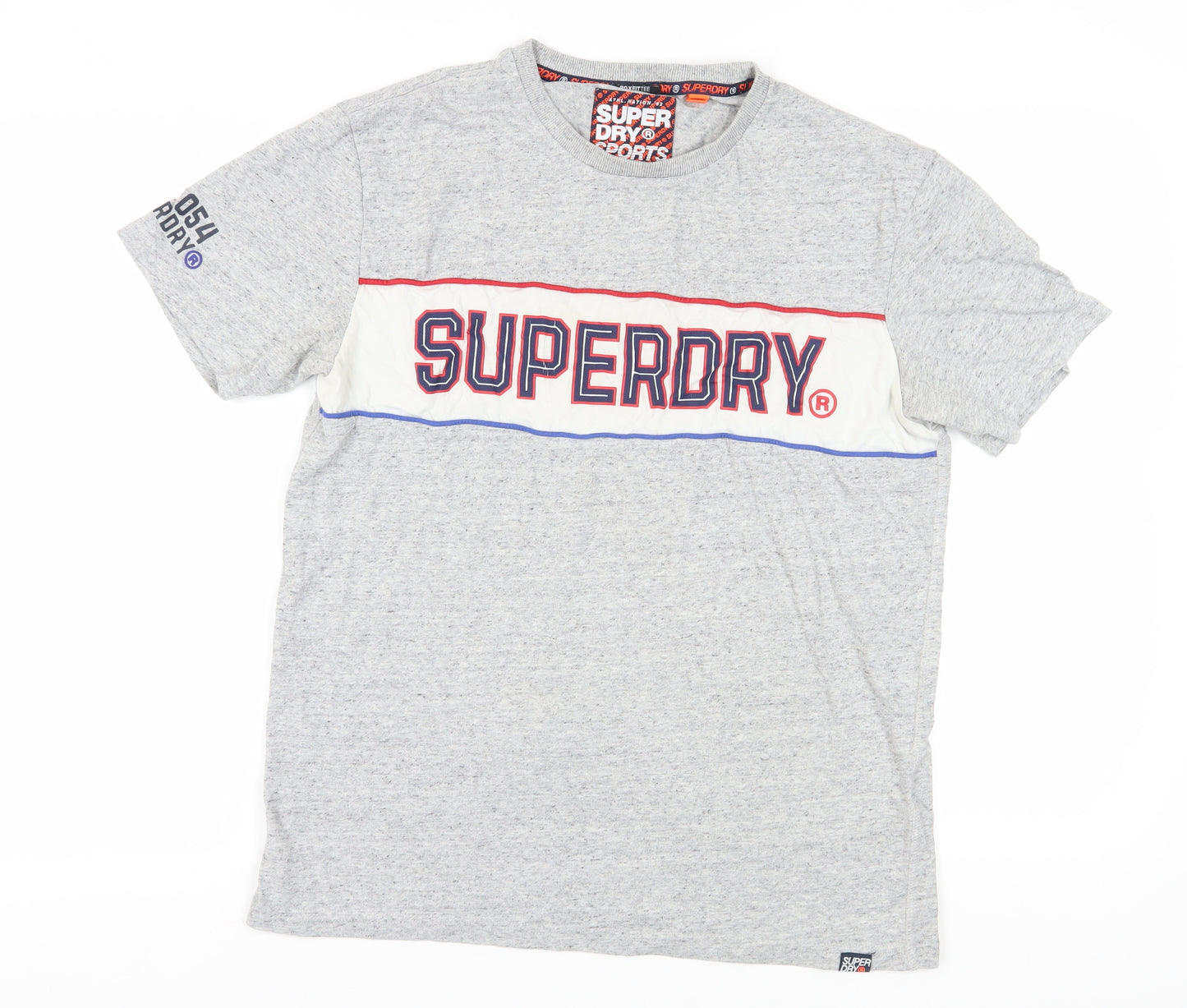 Superdry Men's Grey Sports T-Shirt, Size L, Regular Fit