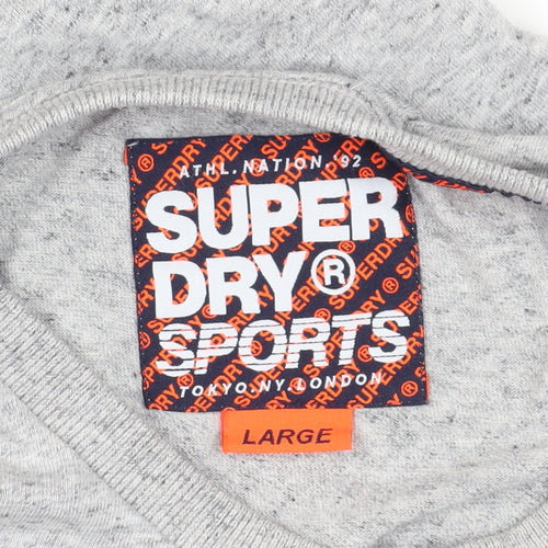 Superdry Men's Grey Sports T-Shirt, Size L, Regular Fit